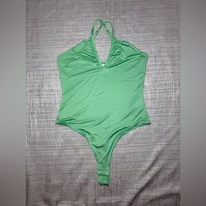 H&M Green Halter One-Piece Bodysuit | Size S